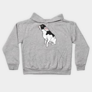 Black and white french bulldog Kids Hoodie